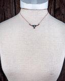 The Gilded Longhorn Fashion Necklace displayed on mannequin.