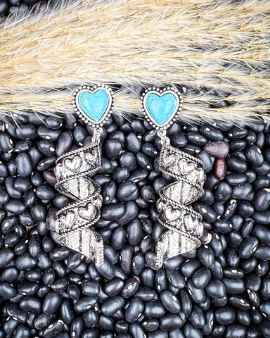 The Desert Heart Spiral Fashion Earrings