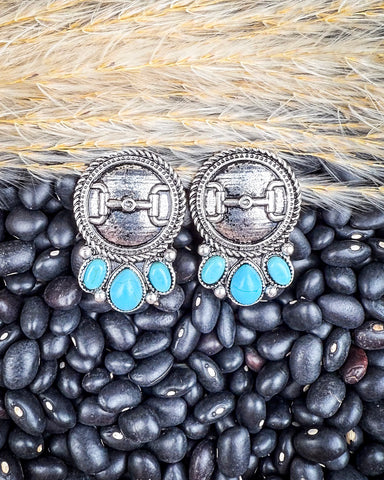 Bitty Blue Stud Fashion Earrings