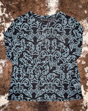 The Bootstitch Burnout Mesh Top displayed on hide background.