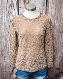Burnout Mesh Top - Camel