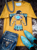 Aztec Thunderbird Tee - Antique Gold