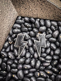 Thunder Stud Earrings - Black