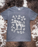 The Branded Pony Graphic Tee displayed on hide background.