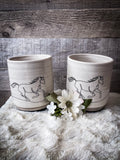 Ceramic Horse Mug 2 Piece Set