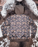 Men's Legendary Hooey Hoodie displayed on hide background.