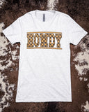 Checkered Howdy Graphic Tee - Oat