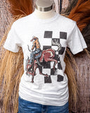 Bucking Horse Graphic Tee displayed and styled on mannequin.