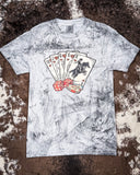 Cowboy Playing Cards Graphic Tee - Smoke