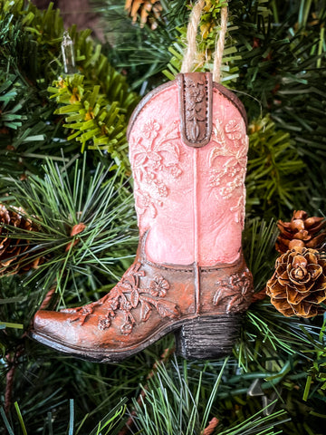 Pink Boot Ornament