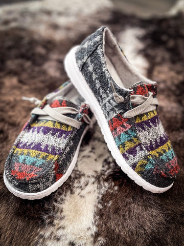 Aaliyah Slip-On Shoe in Grey Multi by Gypsy Jazz