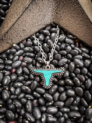 Longhorn Necklace - Turquoise
