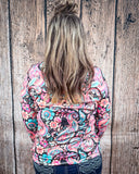 Midnight Bloom Fitted Pullover