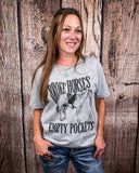 Broke Horses Empty Pockets Graphic Tee - Gray