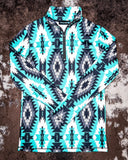 Aztec Everest Fitted Pullover displayed on cowhide.