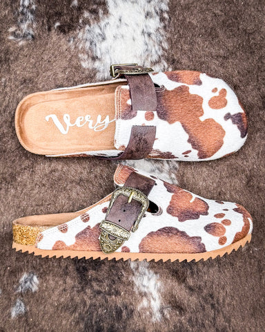 Andi Slip on Mule in Tan Cow Print by Very G