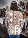 Arcadia Aztec Print Sweater Top