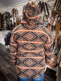 Gravel Road Aztec Print Sweater Hoodie
