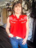 Fancy Embroidered Tank