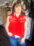Fancy Embroidered Tank