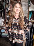 Open Plains Aztec Print Sweater Hoodie