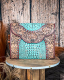 Crocstar Embossed Croc Crossbody Purse