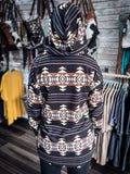 Open Plains Aztec Print Sweater Hoodie