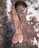 Presley Wide Tooled Leather Purse Strap
