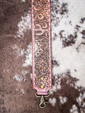 Amigo Wide Tooled Leather Purse Strap