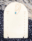 Fala Genuine Turquoise Stud Earrings