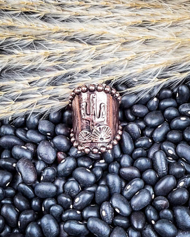 Wild West Fashion Cuff Ring - Copper