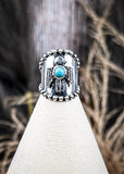 Thunderbird Fashion Cuff Ring - Silver