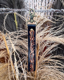Myra Bag - Blacksmith Trail Tooled Leather Key Fob in Canyon Ember