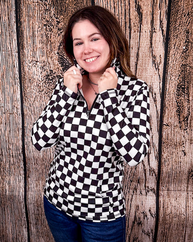 Round the Track Fitted Pullover