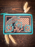 Myra Bag - Prairie Morn Blooming Hand-tooled Card Holder