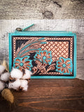 Myra Bag - Prairie Morn Blooming Hand-tooled Card Holder