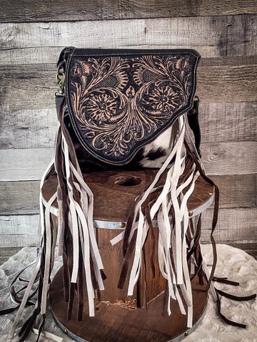 Myra Bags Romola Tooled Leather Western Bag Strap - Jackson's Western
