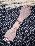 Myra Bag - Lone Star Hand Tooled Leather Watch Band in Antique Mahogany