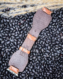 Myra Bag - Lone Star Hand Tooled Leather Watch Band in Antique Saddle Brown