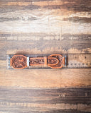 Myra Bag - Lone Star Hand Tooled Leather Watch Band in Antique Saddle Brown