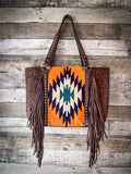 Trinity Ranch Floral Tooled Collection Concealed Carry Tote - Aztec