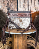 Ardelle Hair on Hide Fringe Crossbody Bag