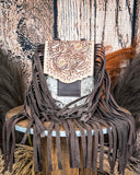 Reveena Hair on Hide Fringe Phone Crossbody Bag