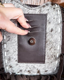 Reveena Hair on Hide Fringe Phone Crossbody Bag
