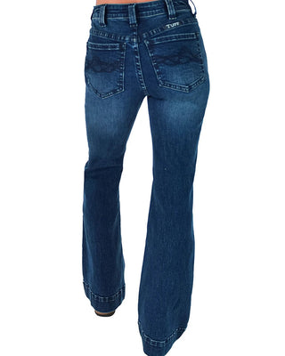 Button Up Dark Trouser Jeans by Cowgirl Tuff
