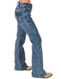 Cowgirl Tuff - Boot Stitch Blues High-Rise Trouser Jeans –  Light Wash