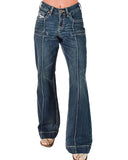 Blue jeans on a white background