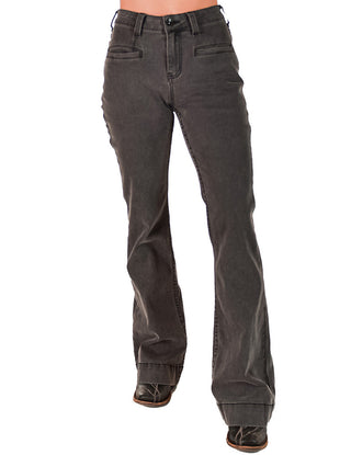 Dark gray jeans on a white background