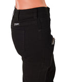 Cowgirl Tuff - Black Sport Trouser Jeans – Natural Waist with Cellphone Pocket