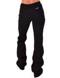 Cowgirl Tuff - Black Sport Trouser Jeans – Natural Waist with Cellphone Pocket